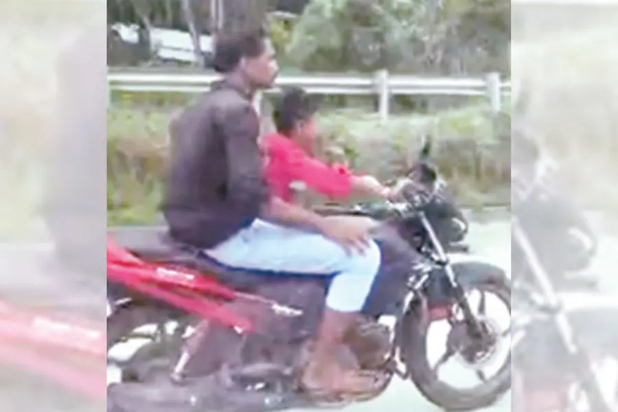 5-year-old caught riding a bike; Vehicle registration, license of owner to be cancelled