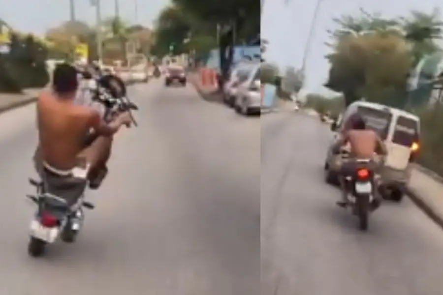 Will he crash? Viral heart-stopping bike stunt leaves viewers on the edge of their seats | WATCH