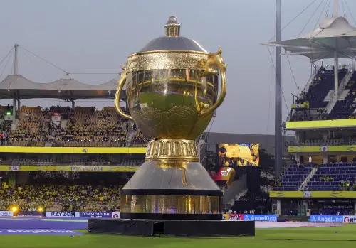 A replica of the IPL trophy. l ANI Photo