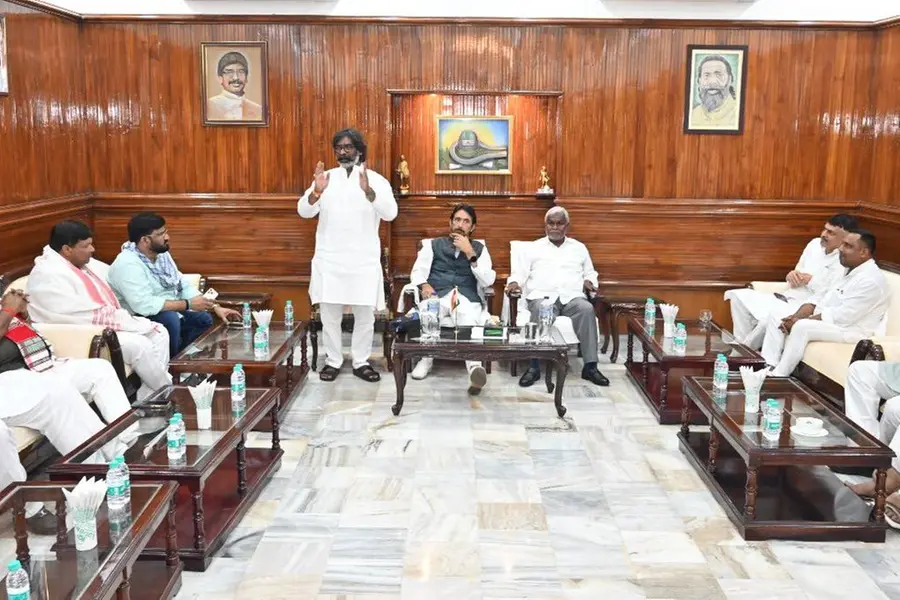 INDIA bloc meeting underway to elect leader of alliance after massive victory in Jharkhand polls