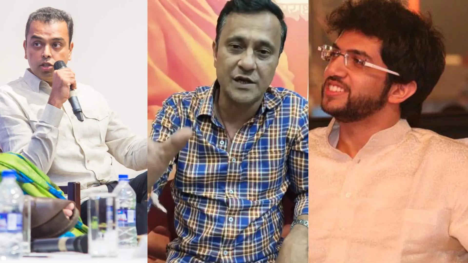 Worli candidates Milind Deora, Sandeep Deshpande and Aditya Thackeray (From Left to Right)