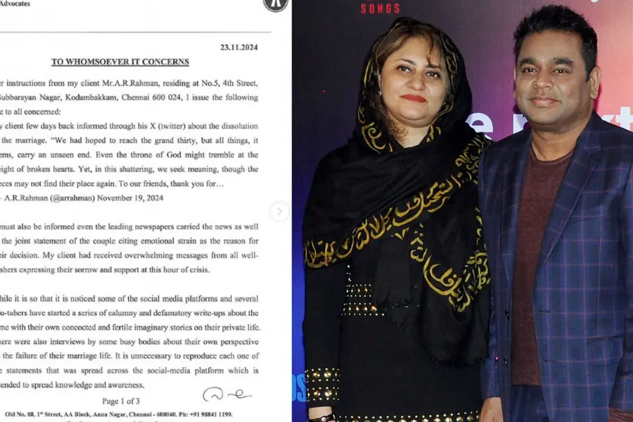 AR Rahman issues legal notice to hatemongers: ‘24 hours to remove objectionable content’