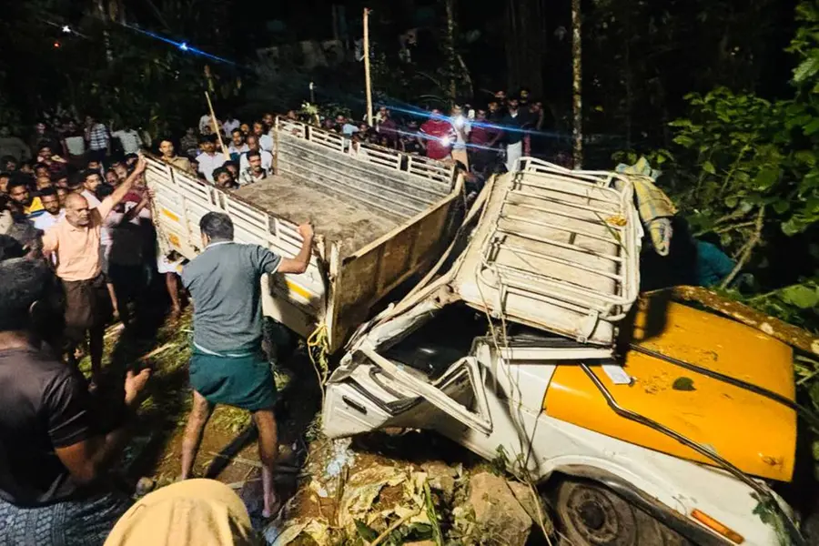 Kozhikode: Truck carrying interstate workers falls off road, 2 in critical condition
