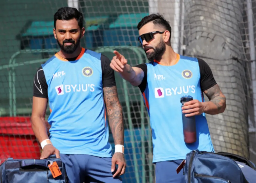 From (L) KL Rahul and Virat Kohli | Photo: Agencies