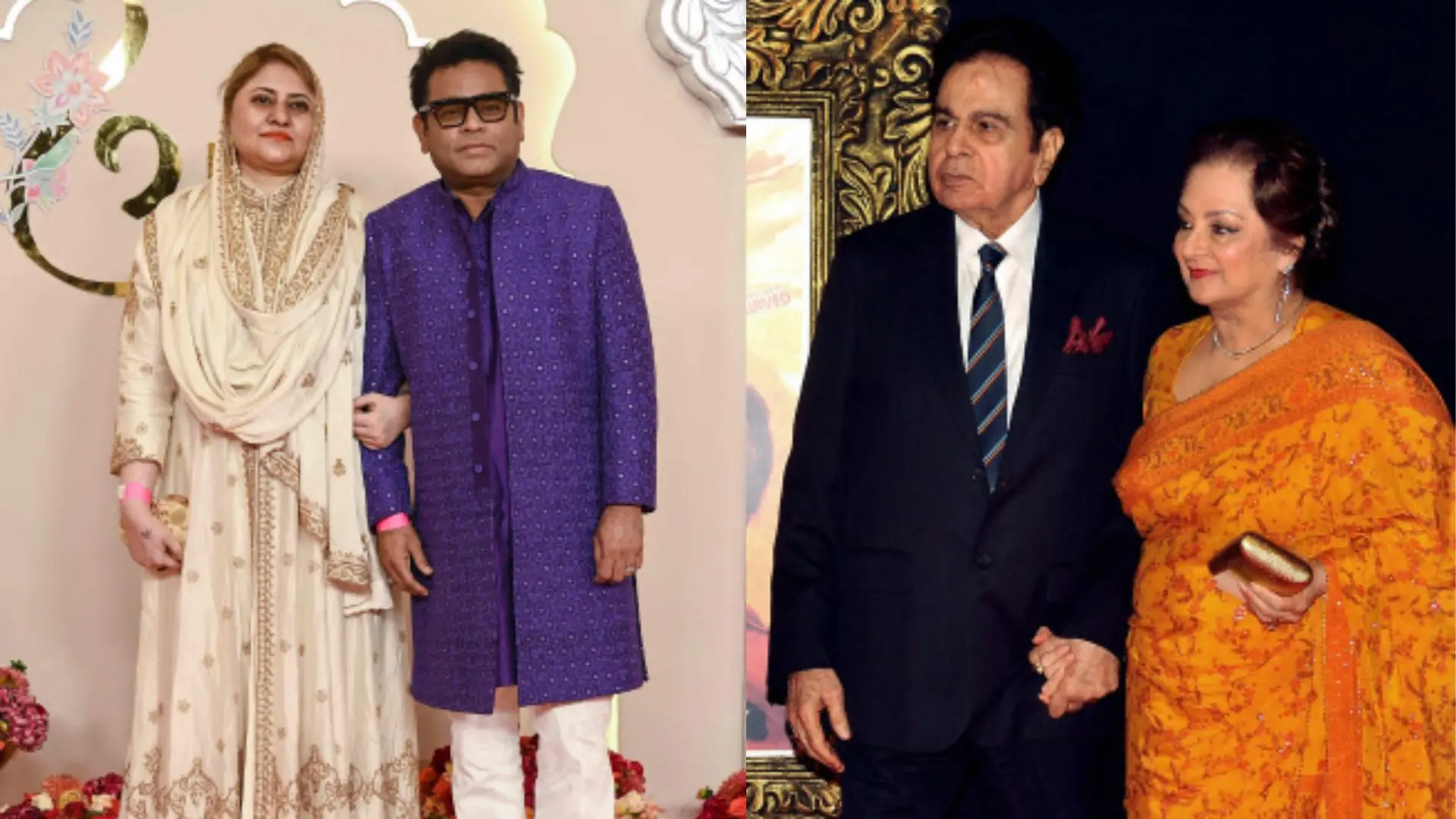 A R Rahman and his wife Saira Banu, Dilip Kumar and his wife Saira Banu