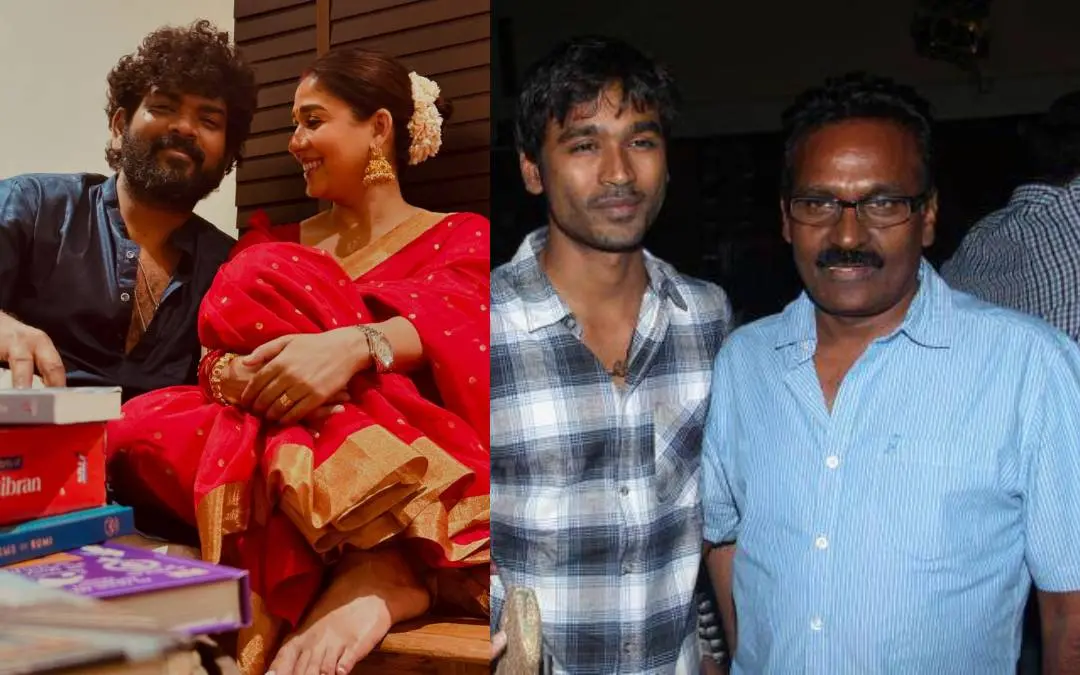 Vignesh Shivan and Nayanthara, Dhanush and his father Kasthuri Raja | Photo: instagram/Nayanthara,Kasthuri Raja