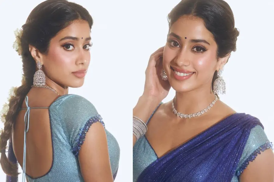 'സ്റ്റൈലിലും ലുക്കിലും ശ്രീദേവി, കാണാന് ദേവതയെപ്പോലെ'; ദാവണിയുടുത്ത് പൂ ചൂടി ജാന്വി