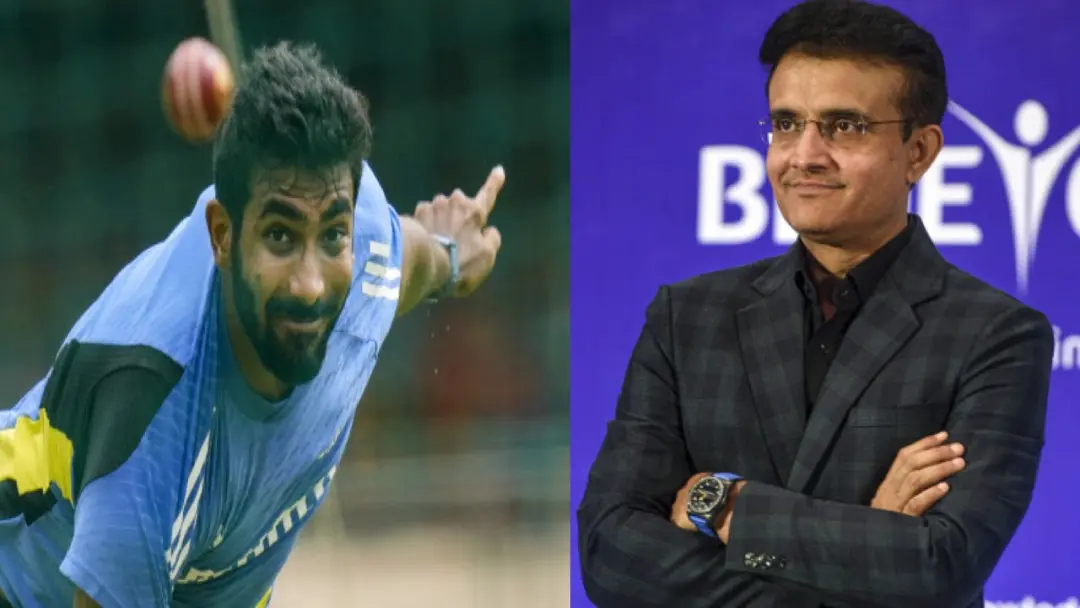 From (L) Jasprit Bumrah, Sourav Ganguly | Photo: Agencies