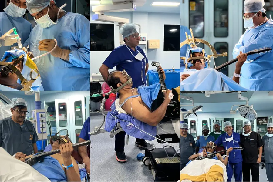 US musician plays guitar as doctors operate upon his brain in Bengaluru