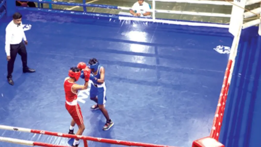 Boxing ring at GHSS Kadayiruppu in Ernakulam. | Photo: J Philip