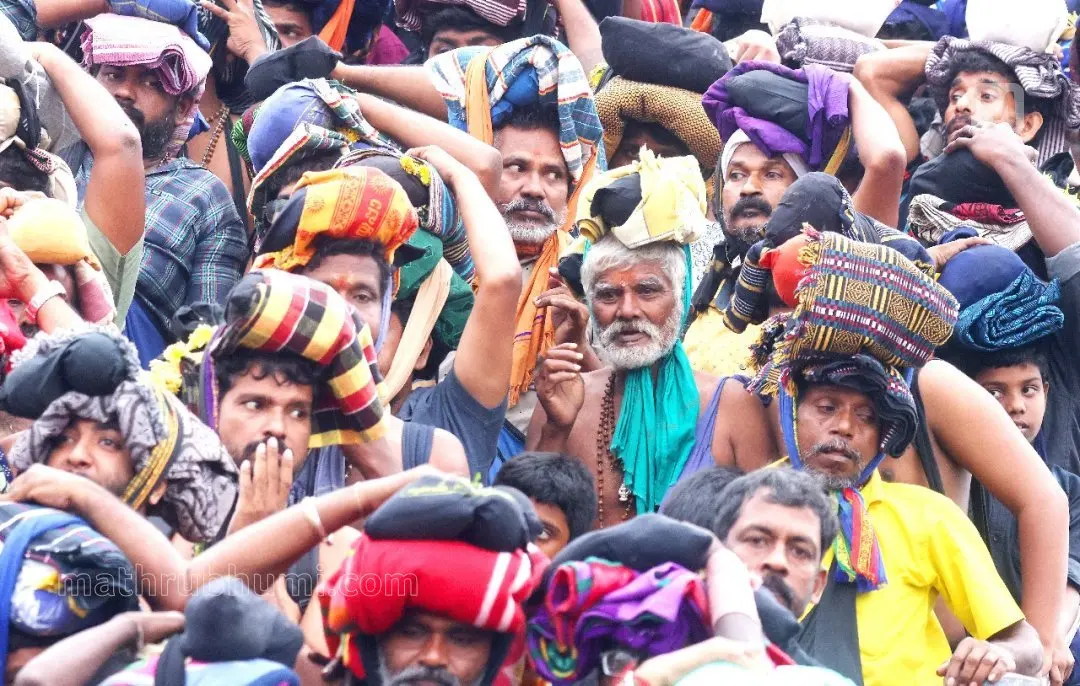Sabarimala pilgrims at the Sannidhanam | Photo: S Sreekesh/Mathrubhumi