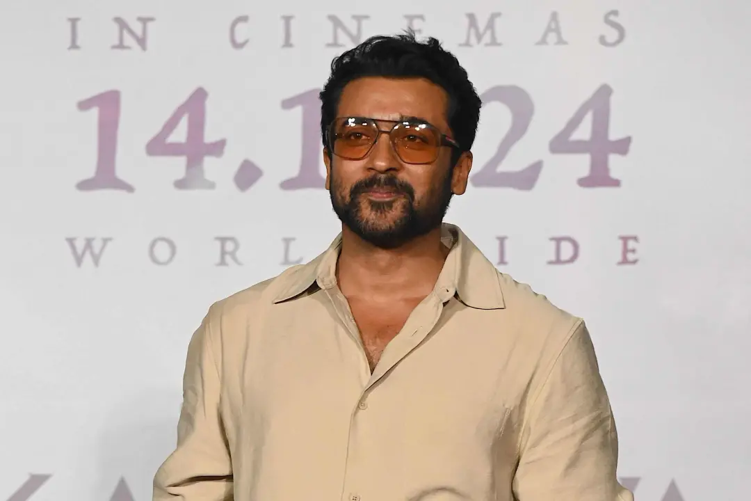 Suriya at 'Kanguva' promotion | Photo: AFP