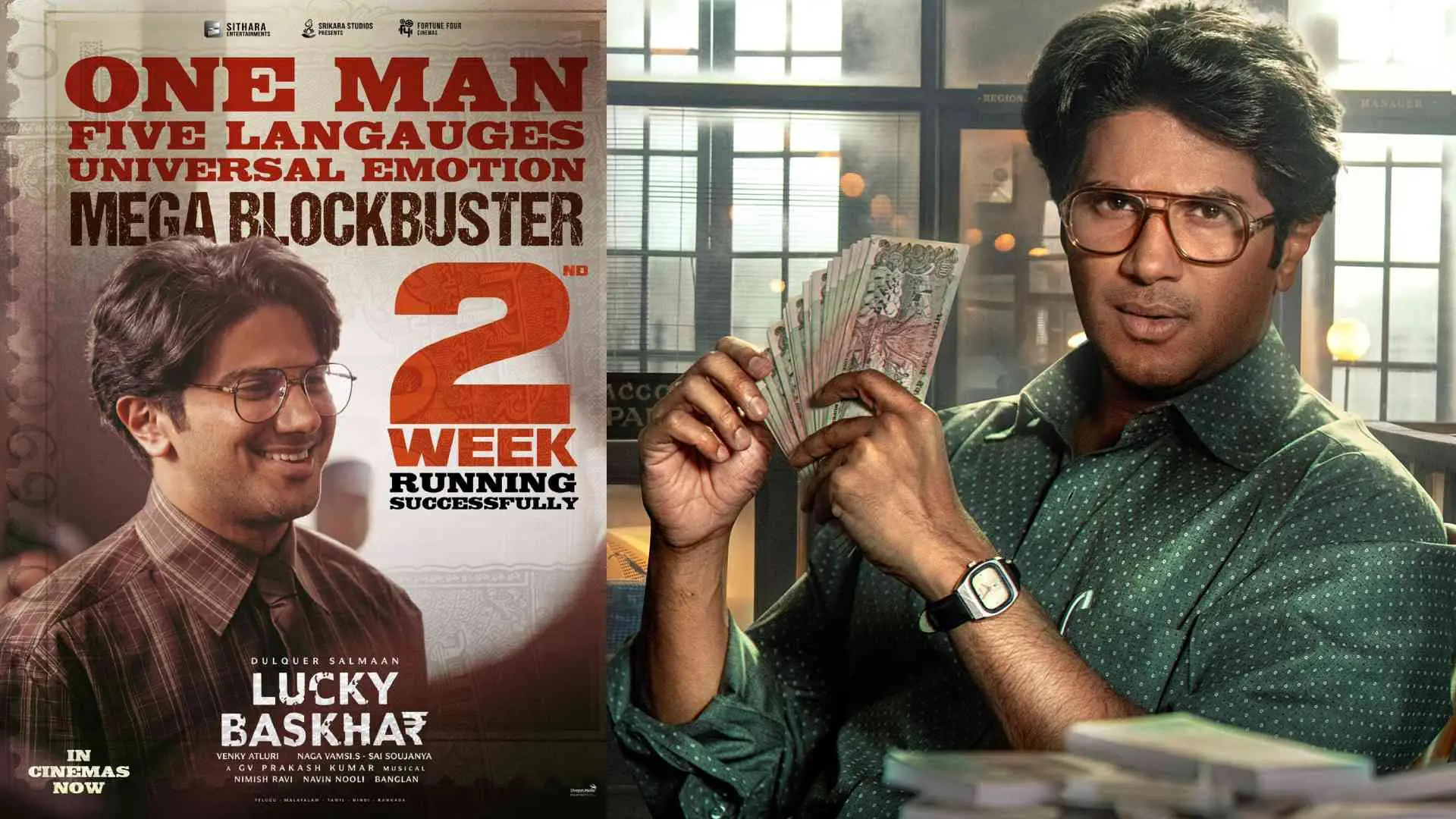 Telugu hat-trick! Dulquer Salmaans pan-Indian blockbuster Lucky Bhaskar  crosses Rs 90 crore mark