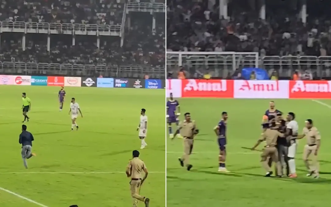 Fan disrupts KSL final at Kozhikode | Photo: Screengrab/ x.com/slk_kerala