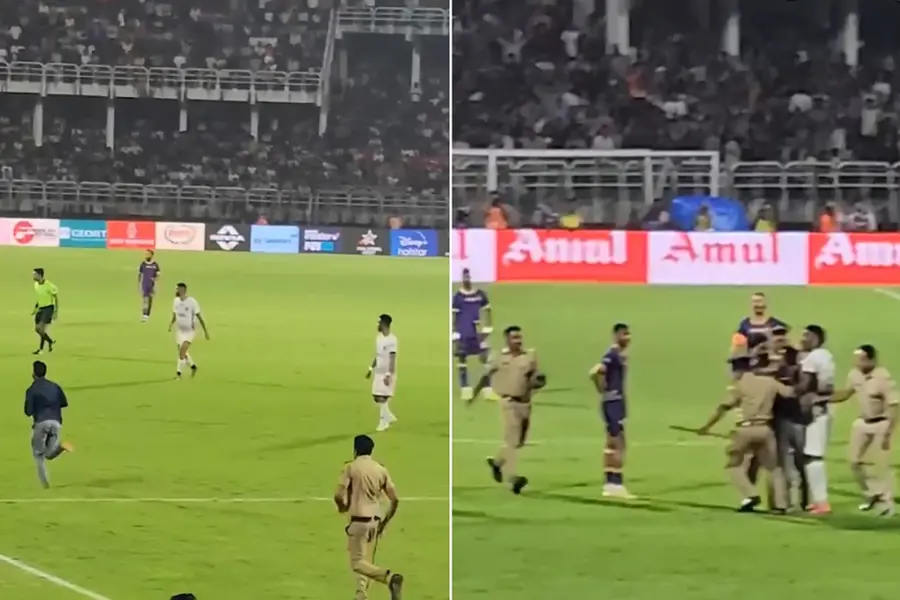 Fan disrupts Kerala Super League final at Kozhikode for selfie; Arrested and granted bail | VIDEO