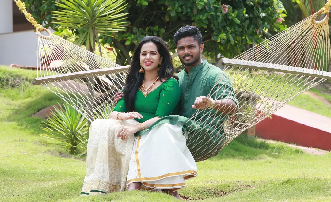 Sanju Samson with wife Charulatha Remesh | Photo: Biju Varghese