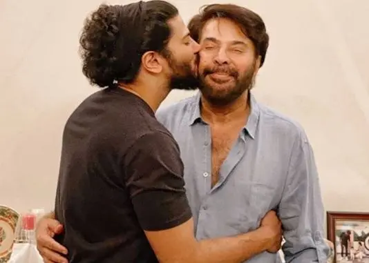 Dulquer Salmaan with Mammootty | Photo: Instagram | https:||www.instagram.com|dqsalmaan|