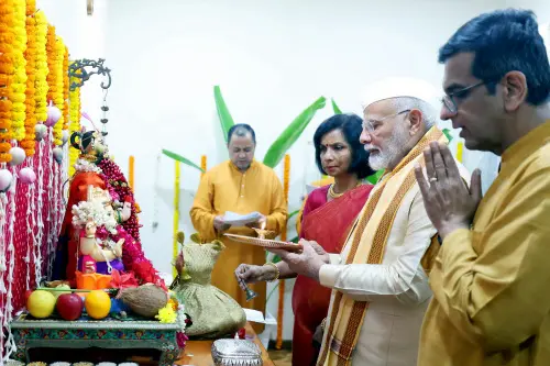 Row erupts over PM Modi's visit to CJI's Ganpati Puja; BJP accuses Opposition of ‘recklessness'