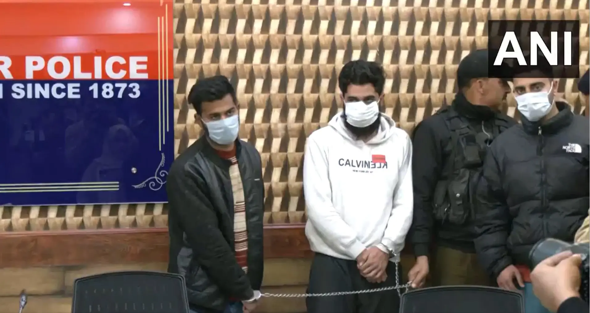 Terrorists arrested by J&K police | Photo: Screengrab of X / ANI