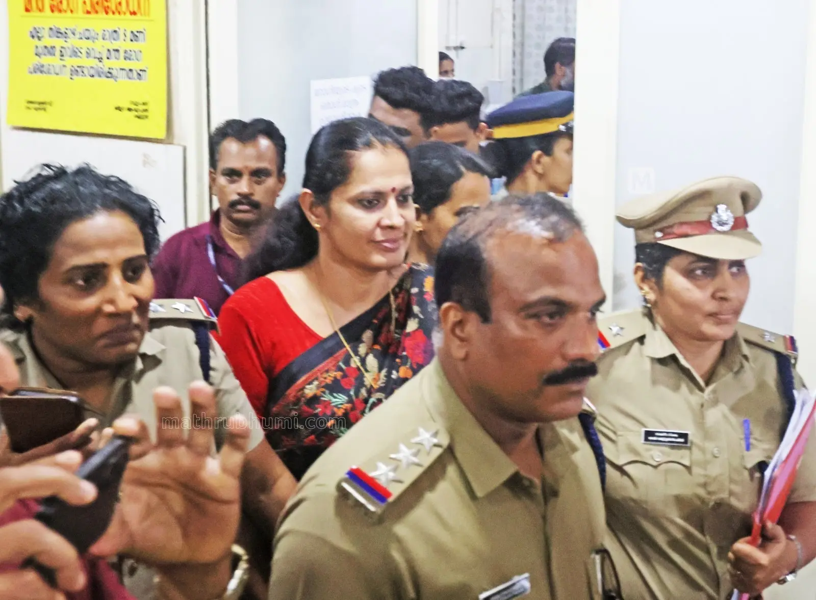 PP Divya being taken to Kannur District Hospital | Filephoto: Sunil Kumar C / Mathrubhumi