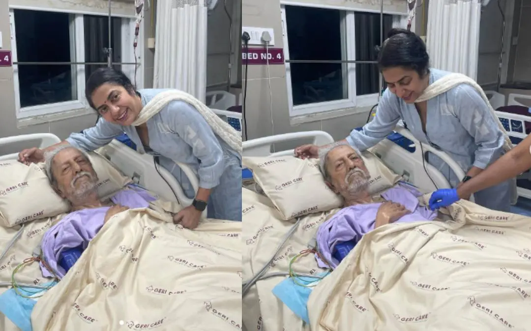 Charuhasan with Suhasini at the hospital | Photo: instagram.com/suhasini