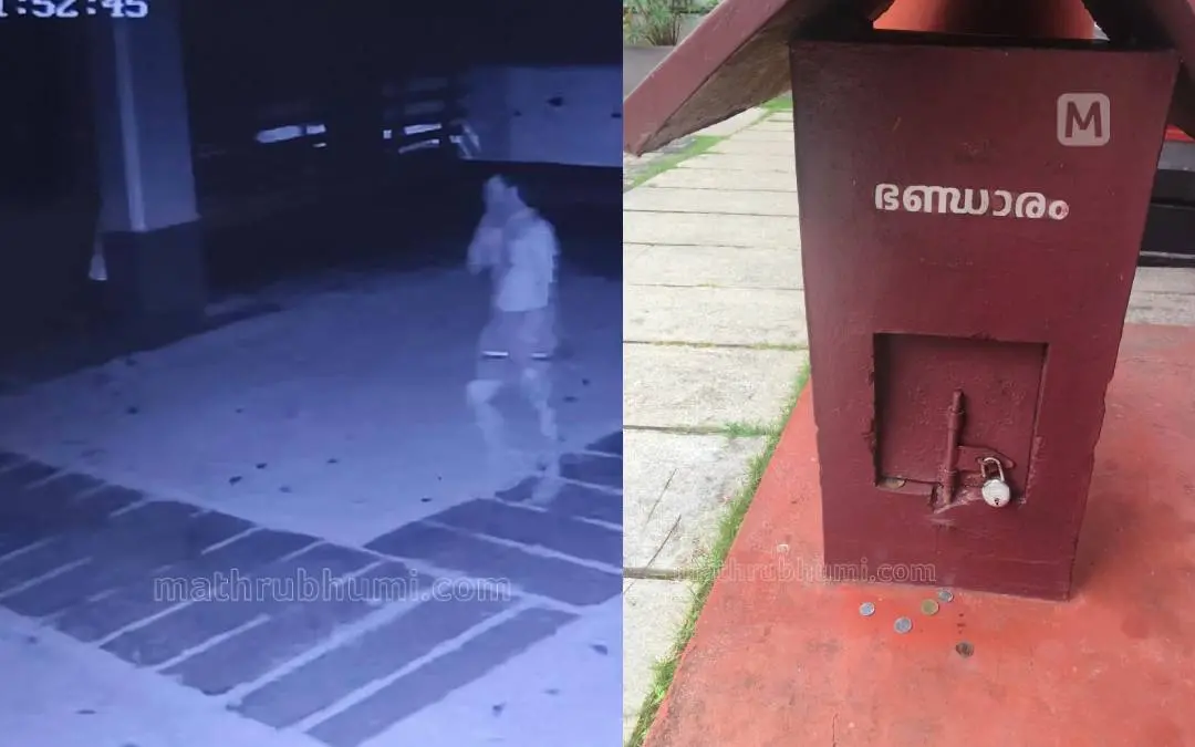 CCTV visual of the suspect, Coffer of the temple | Photo: Mathrubhumi