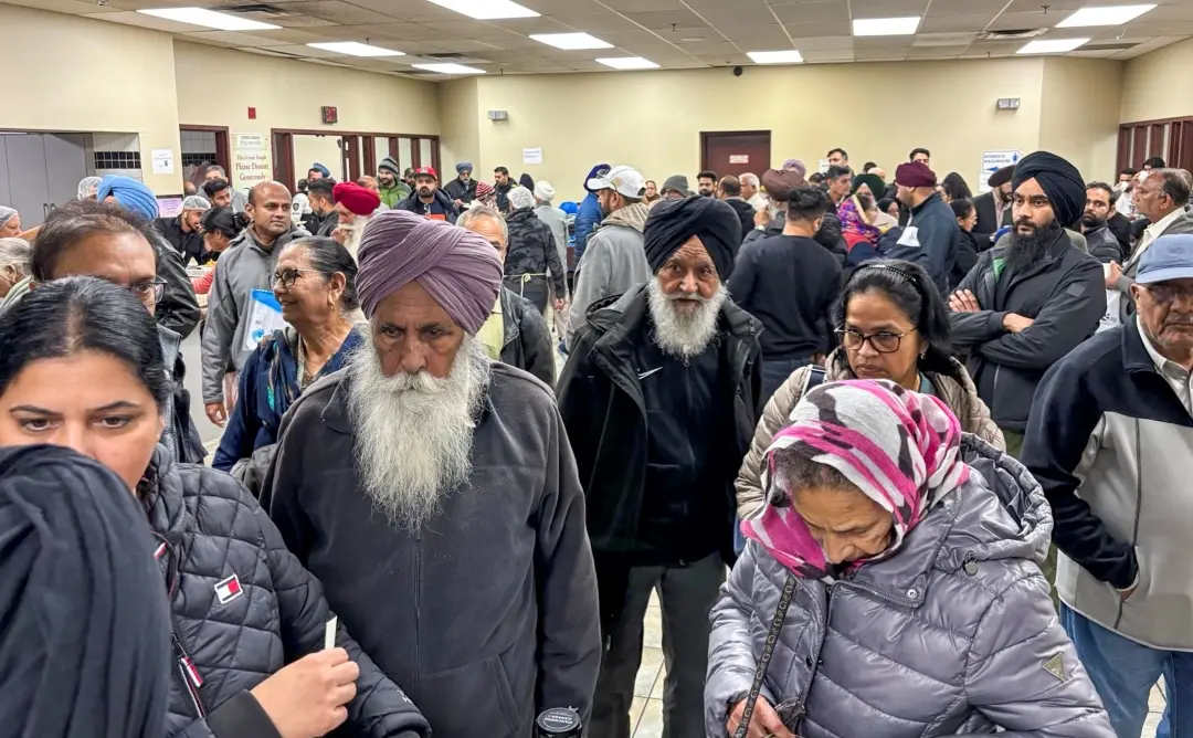 Indians at a consular camp in Brampton, Ontario on Sunday | Photo: PTI