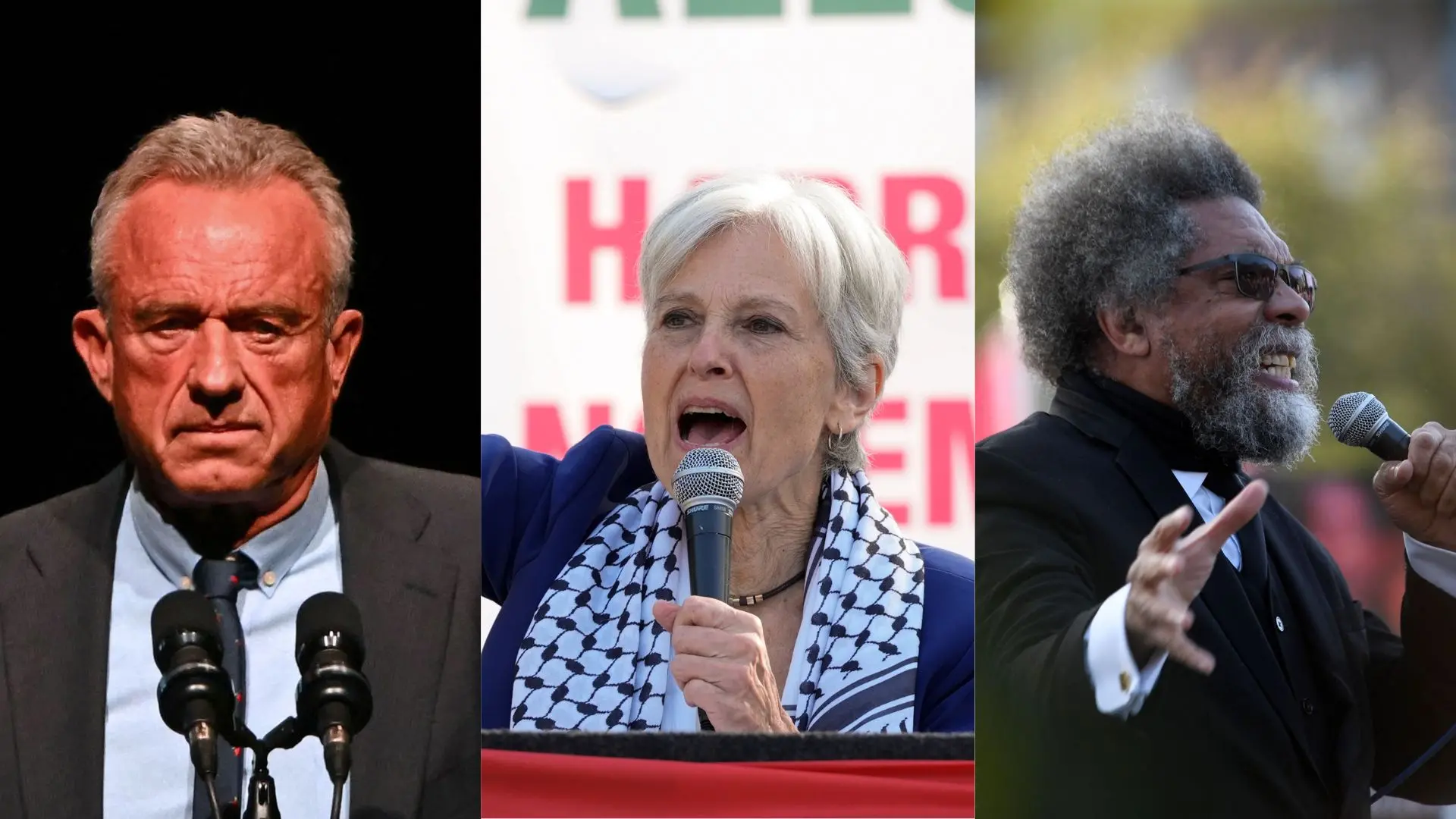 Robert F. Kennedy Jr., Cornel West, Jill Stein | Photos: AFP, AP