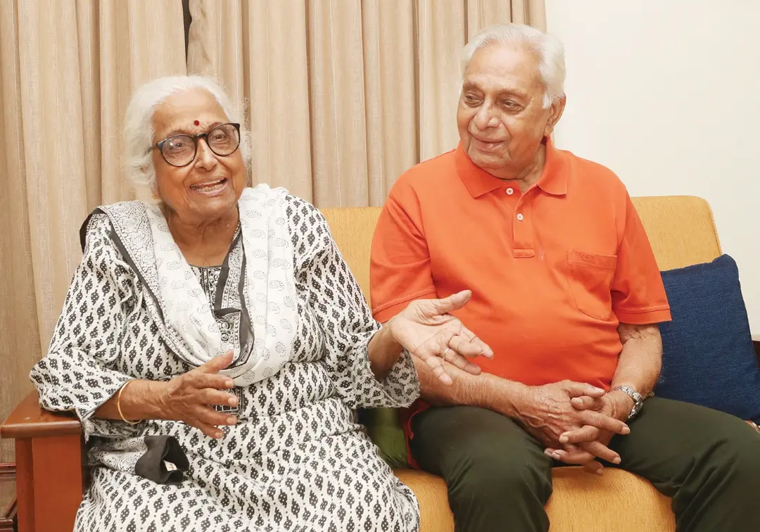 Professor Saraswathi Nair and husband Rtd. Major General N. S. Nair