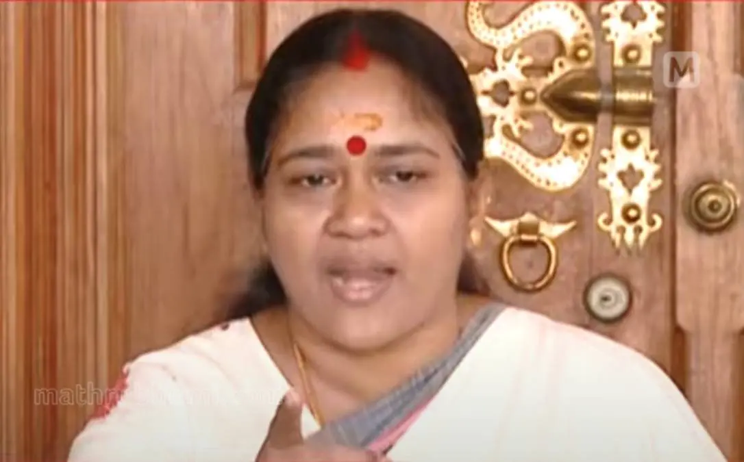 Sobha Surendran | Photo: Mathrubhumi News