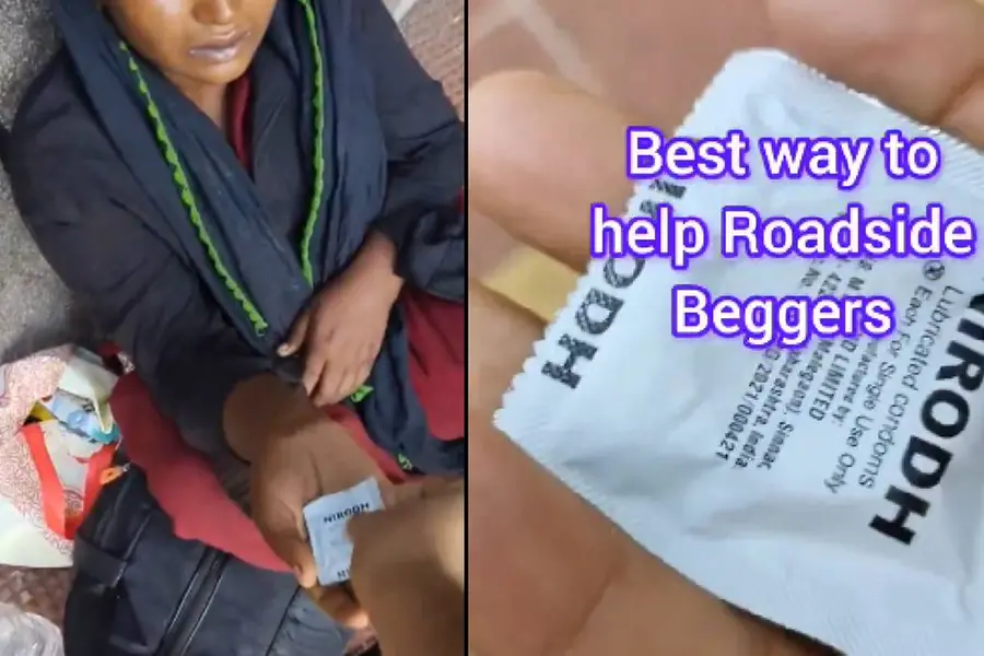 Netizens divided after doctor gifts 'condoms' to woman beggar during Diwali celebration