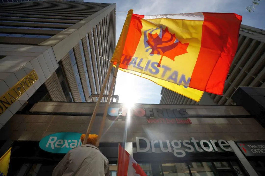 File photo of a demonstration in support of Khalistan outside the Consulate General of India, in Toronto, Ontario, Canada