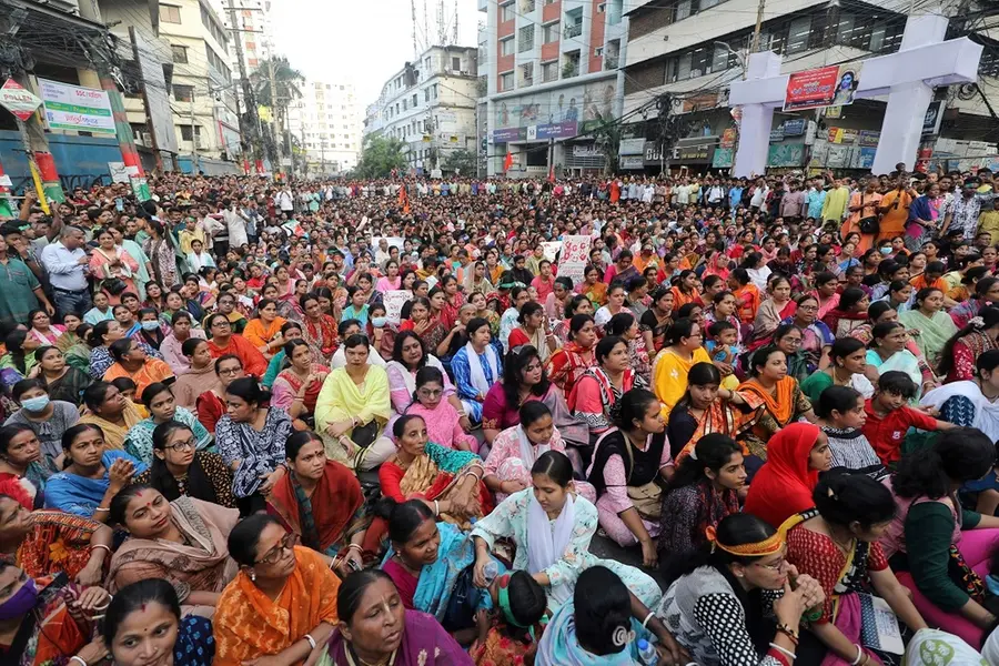 Over 30,000 protesters rally in Bangladesh against targeted attacks on Hindus