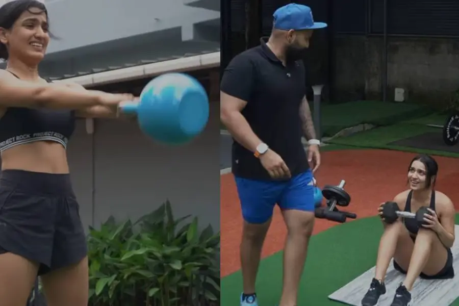 Saniya Iyappan's intense workout video goes viral | WATCH her push limits