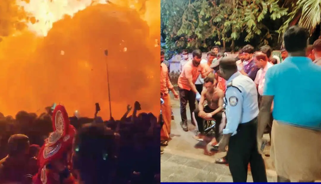 Visuals from the fire accident site. | Photo: Mathrubhumi