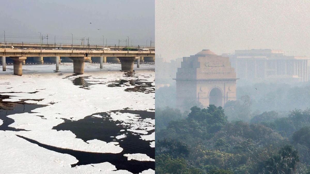 Delhi NCR shrouded in smog with 'very poor' AQI at 349; toxic froth in