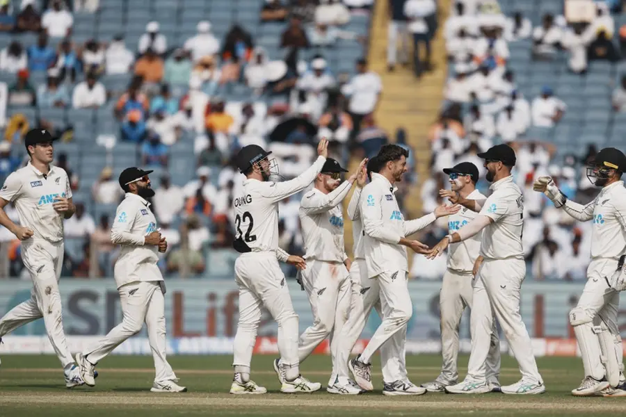 Pune Test: Kiwis secure dominant victory, clinch series as India's 12-year home winning streak ends