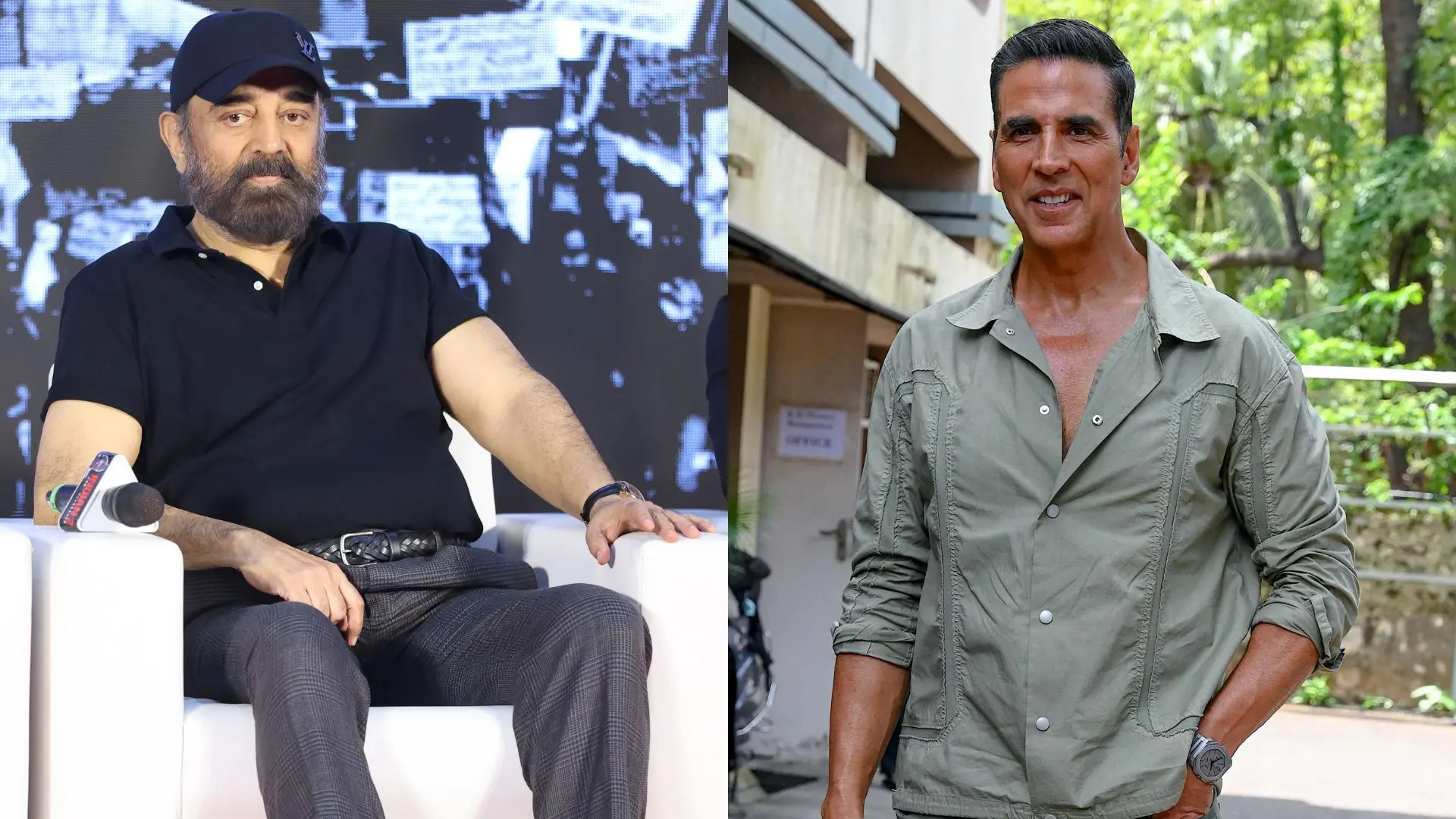 Kamal Haasan (L), Akshay Kumar (R)