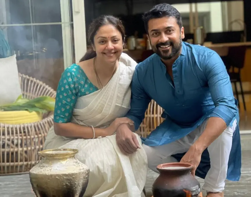 Suriya and Jyotika. Photo: Instagram/jyotika/