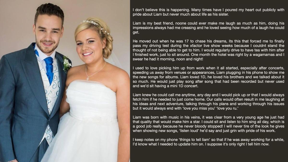 The world wasn't kind enough to you Liam Payne's sister shares