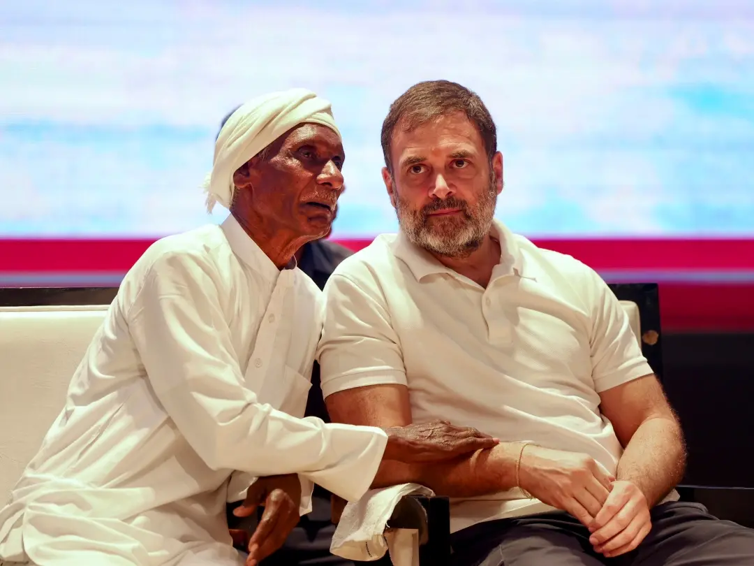 Congress leader Rahul Gandhi during the 'Samvidhan Samman Sammelan' at Ranchi in Jharkhand on Saturday | Photo: PTI