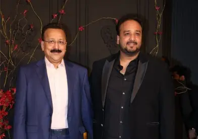 Baba Siddique with son Zeeshan Siddique