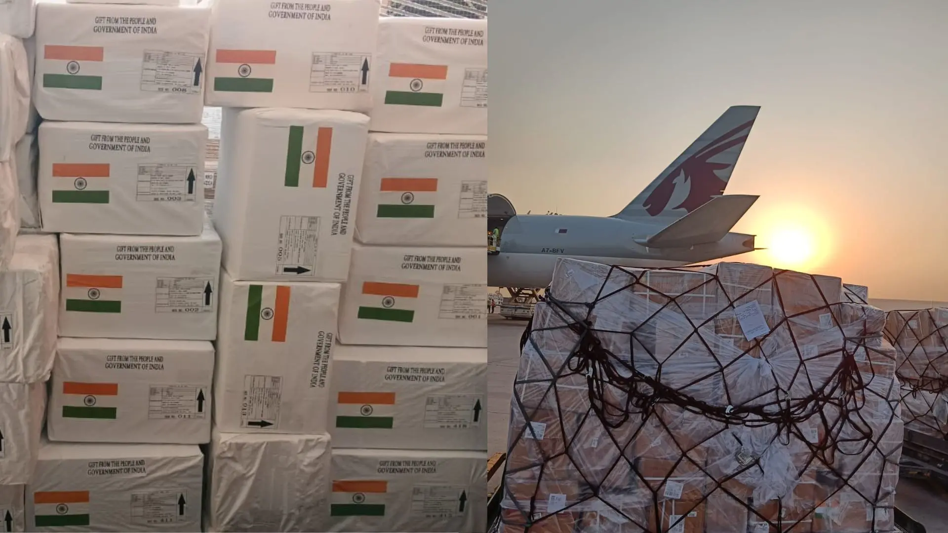 A batch of medical supplies being sent to Lebanon from India | Photo: PTI, X