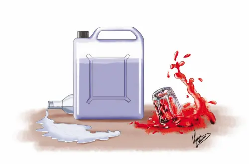 Illustration of the illicit liquor