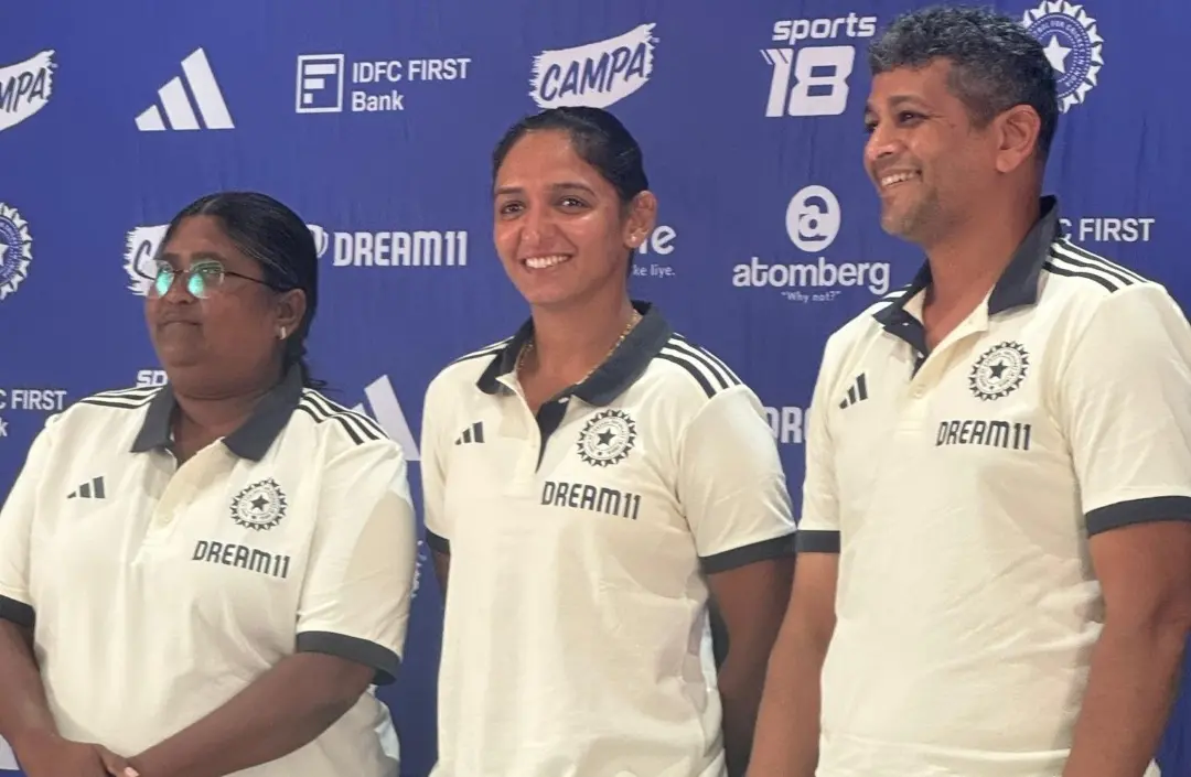 From (L) Neetu David, Harmanpreet Kaur and Amol Muzumdar. | Photo IANS