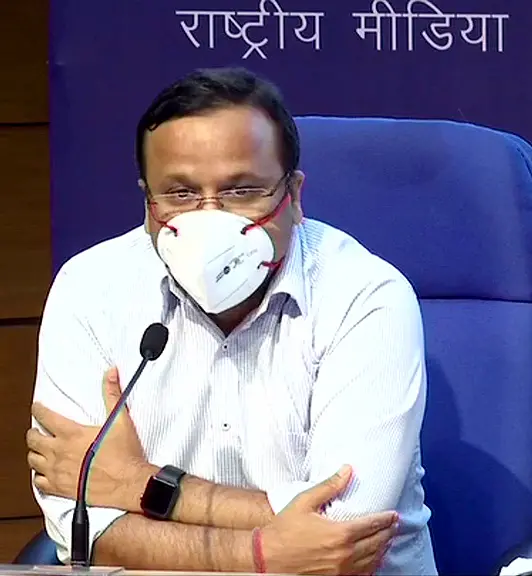 Lav Agarwal in a press meet