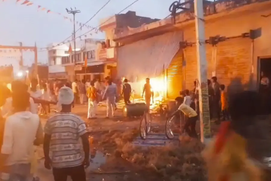 Hospital and shops set on fire as protest in UP's Bahraich turns violent | WATCH