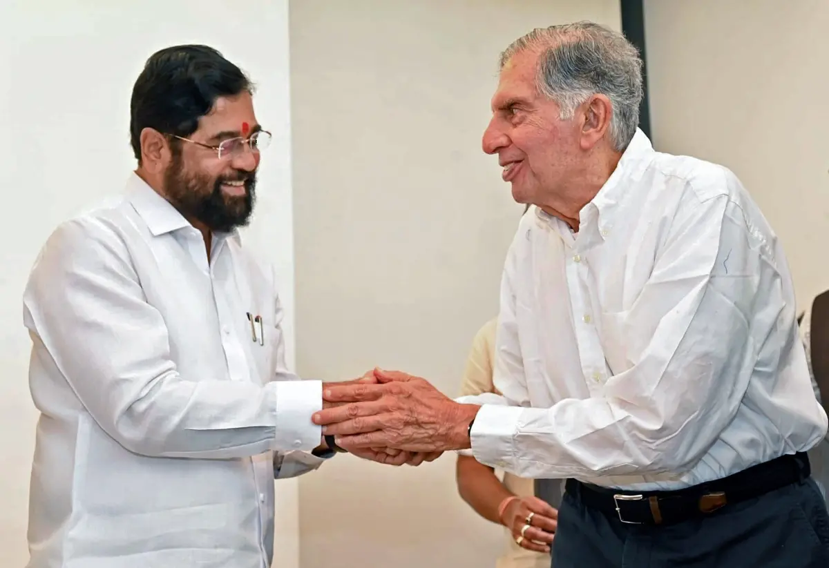 Eknath Shinde and Ratan Tata | Filephoto: ANI