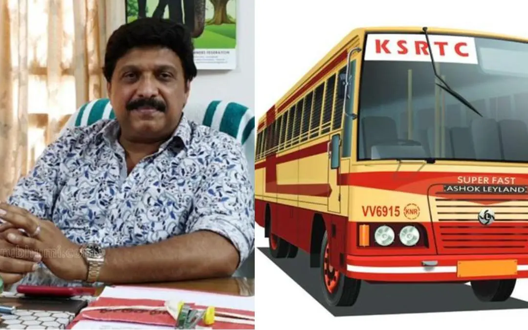 Minister K.B. Ganesh Kumar, representational image of KSRTC bus