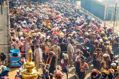 BJP Yuva Morcha holds protest against govt over alleged mismanagement at Sabarimala temple